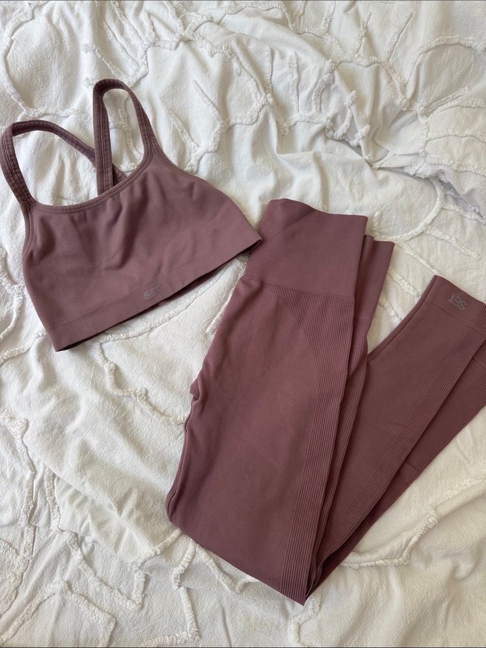 SET Active Mauve Sports Bra & Legging Set